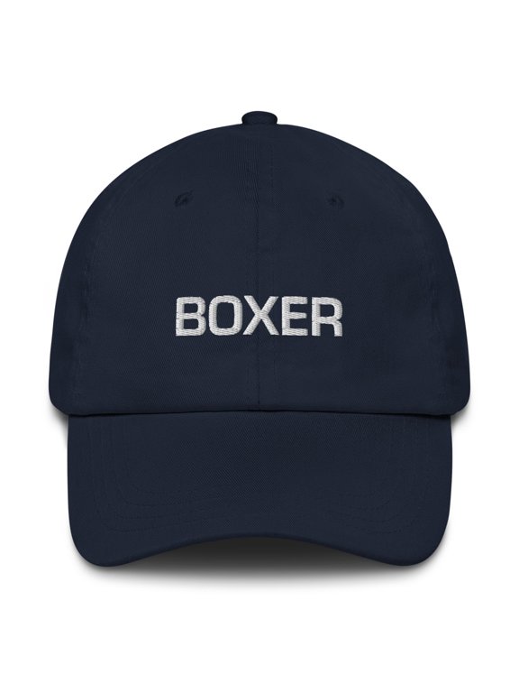 Boxer Hat - Top Dog Dad Hat (Navy)
