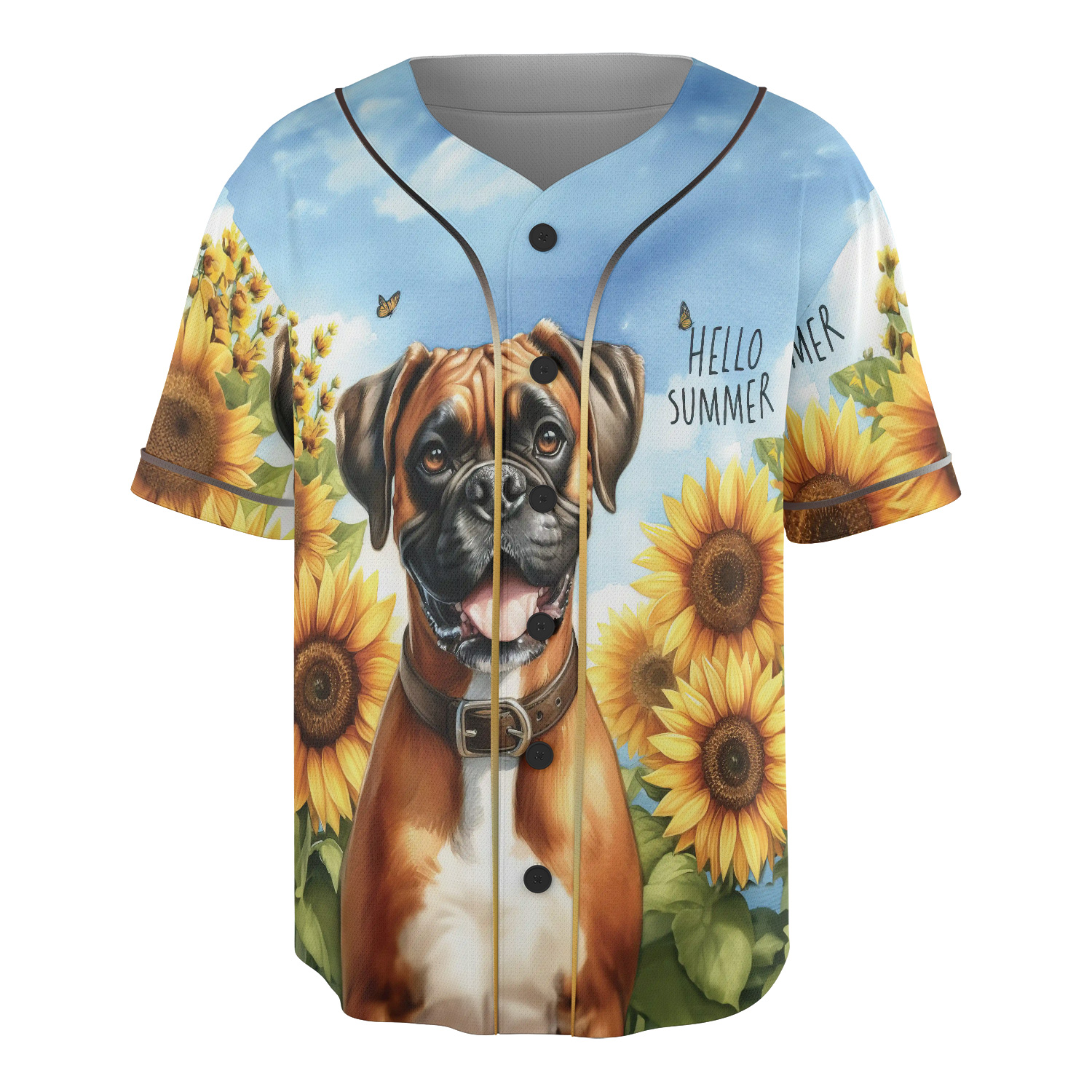 Boxer Hello Summer Sunshine Sunflowers Spring Retro Vintage All Over ...