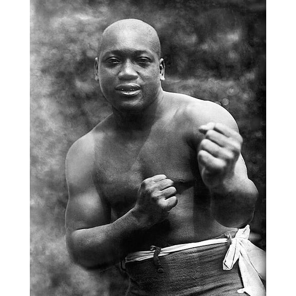 Boxer Jack Johnson Boxing Early Portrait Style - A - 20x30 Inch Laminated Aviation Poster - Stunning Detail and Bold Colors