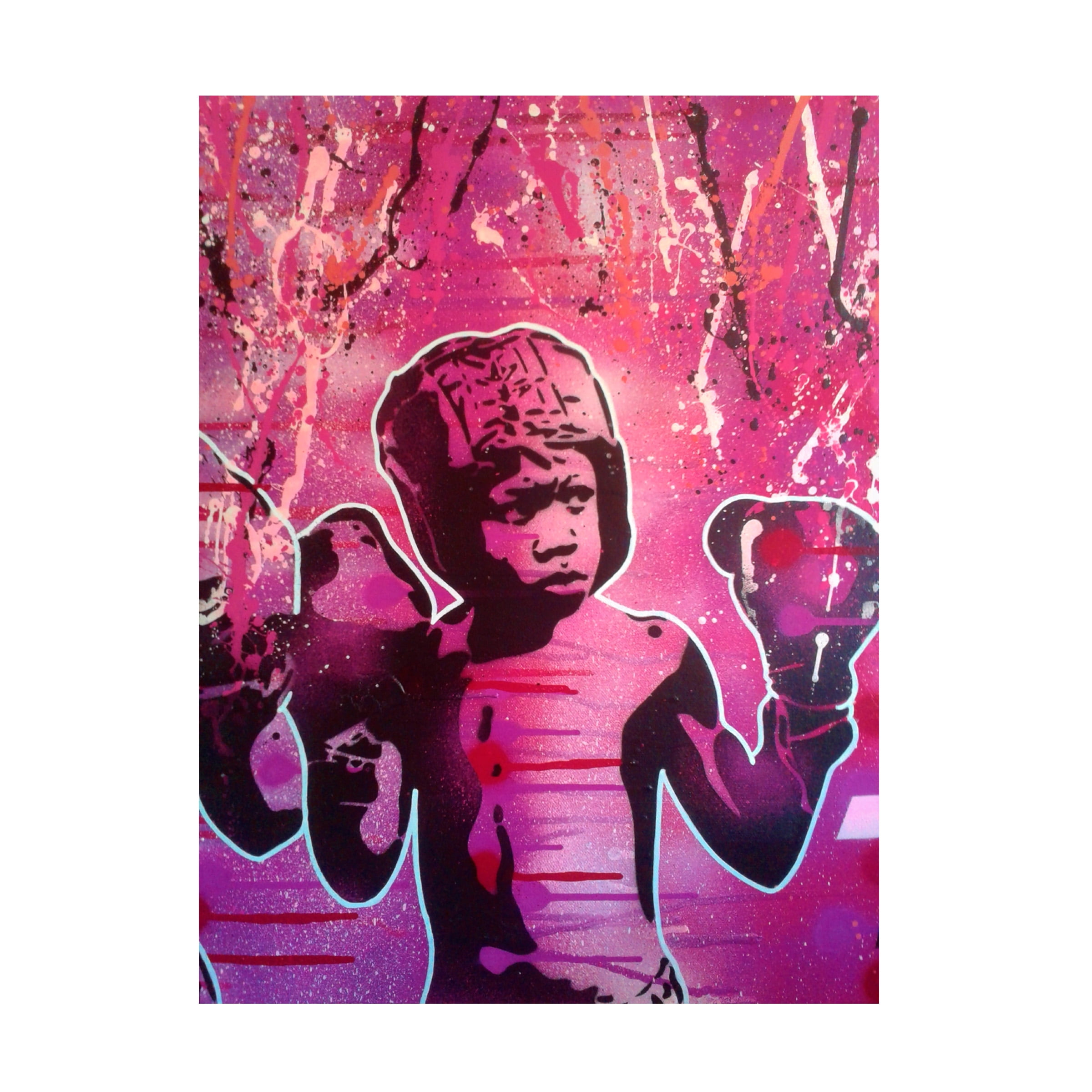 Boxer Kid 2' Canvas Art by Abstract Graffiti