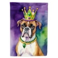 thumbnail image 1 of Boxer King of Mardi Gras Garden Flag, 1 of 2