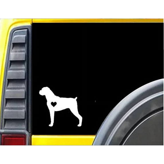 Boxer Little Heart *J595* 6 inch dog Sticker decal