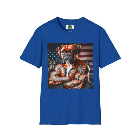 Boxer Merica Pop Art Unisex Softstyle T-Shirt