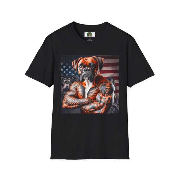 Boxer Merica Pop Art Unisex Softstyle T-Shirt