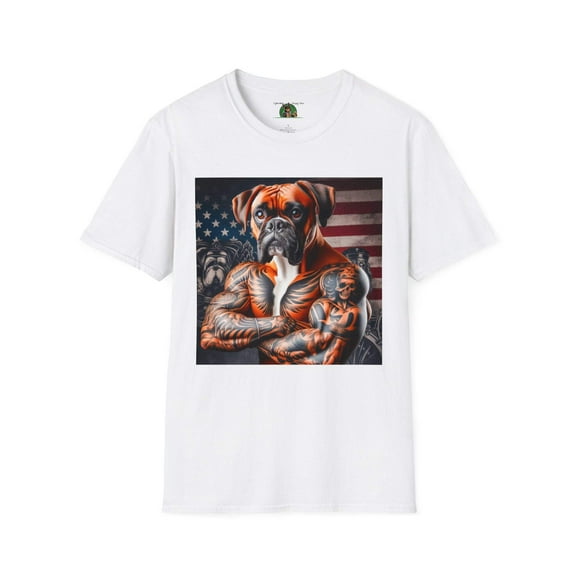 Boxer Merica Pop Art Unisex Softstyle T-Shirt