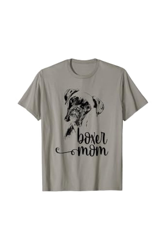 Boxer Mom Dog Face T-Shirt - Dog Lovers Boxer Mom Gift Shirt All Size S-5XL