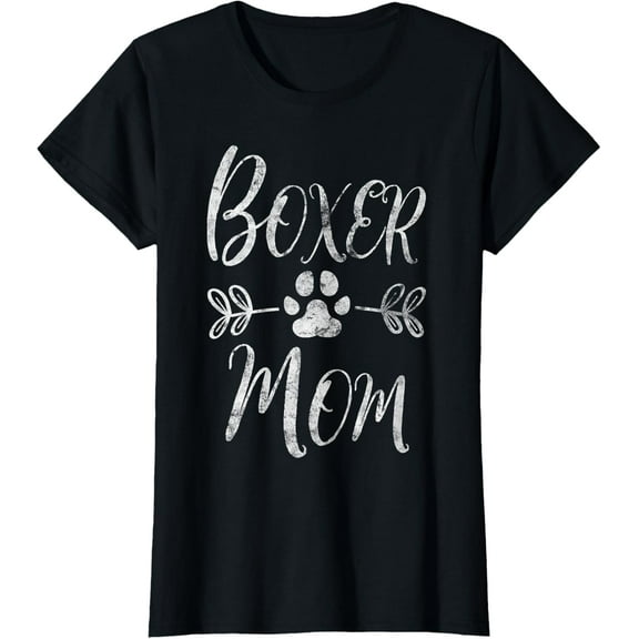 Boxer Mom Shirt Boxer Dog Lover Owner Funny Boxer Dog Mom T-Shirt