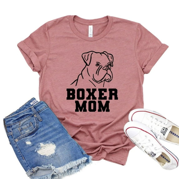 Boxer Mom T-shirt Dog Lover Shirt Mothers Day Tshirt Women's Rescue Tee Fur Mama Shirts Gift For Her