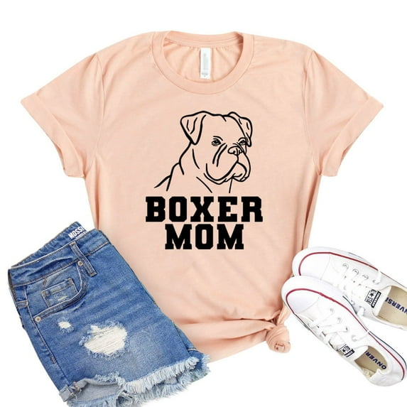 Boxer Mom T-shirt Dog Lover Shirt Mothers Day Tshirt Women's Rescue Tee Fur Mama Shirts Gift For Her