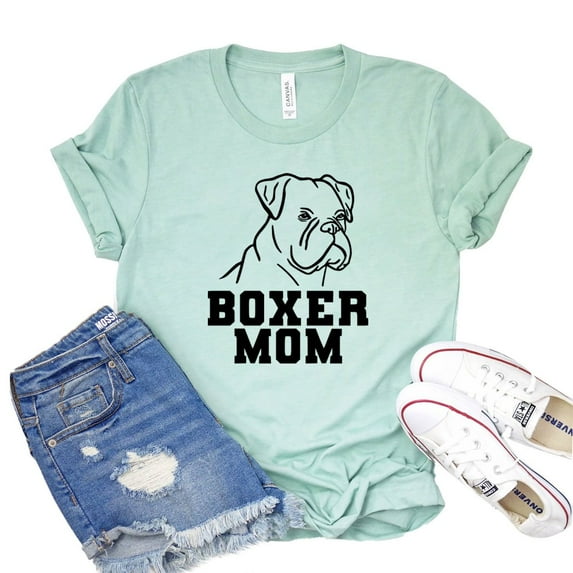 Boxer Mom T-shirt Dog Lover Shirt Mothers Day Tshirt Women's Rescue Tee Fur Mama Shirts Gift For Her