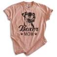 thumbnail image 1 of Boxer Mom T-shirt, Unisex Women's Shirt, Boxer Dog Owner, Best Dog Mom Gift, Heather Sunset, Small, 1 of 6