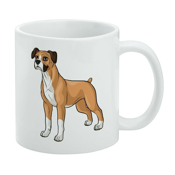 Boxer Pet Dog White Mug