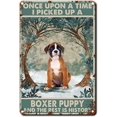 Boxer Puppy Former Boxer Novelty Retro Metal Tin Sign Funny Wall Decor