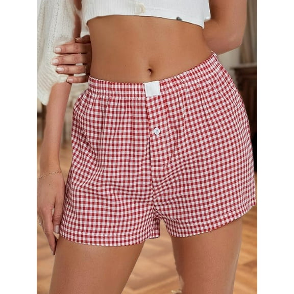 Boxer Shorts for Women Trendy Summer Low Rise Lounge Shorts Pajama Shorts Preppy Clothes