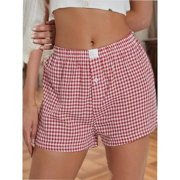 Boxer Shorts for Women Trendy Summer Low Rise Lounge Shorts Pajama Shorts Preppy Clothes