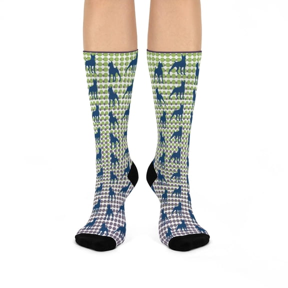 Boxer Socks Unisex Stretchy Crew Original Modern Dog 1 Pair By Atlas Wanderlust