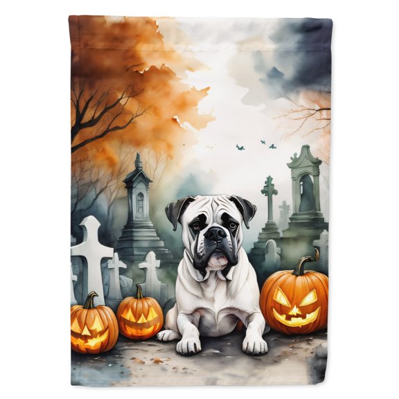 Boxer Spooky Halloween House Flag 28 in x 40 in