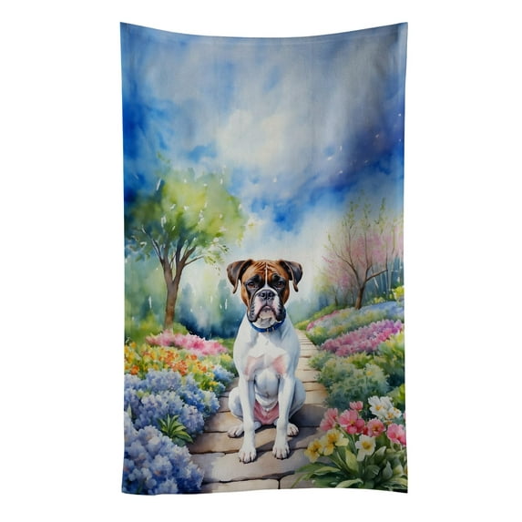 Boxer Spring Path Kitchen Towel 15 in x 25 in