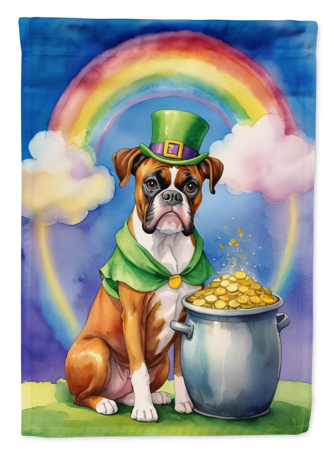 Boxer St Patrick's Day House Flag 28 in x 40 in