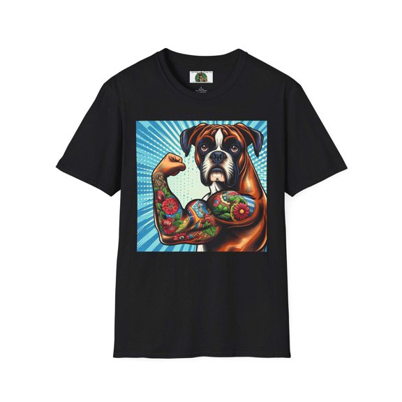 Boxer Tattoos Pop Art Unisex Softstyle T-Shirt