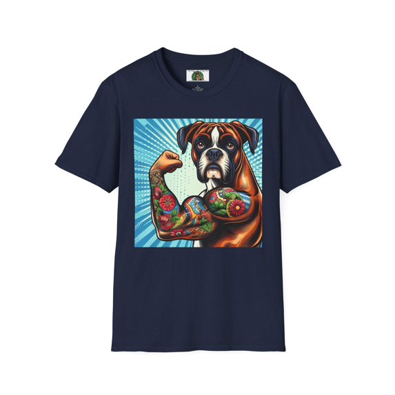 Boxer Tattoos Pop Art Unisex Softstyle T-Shirt