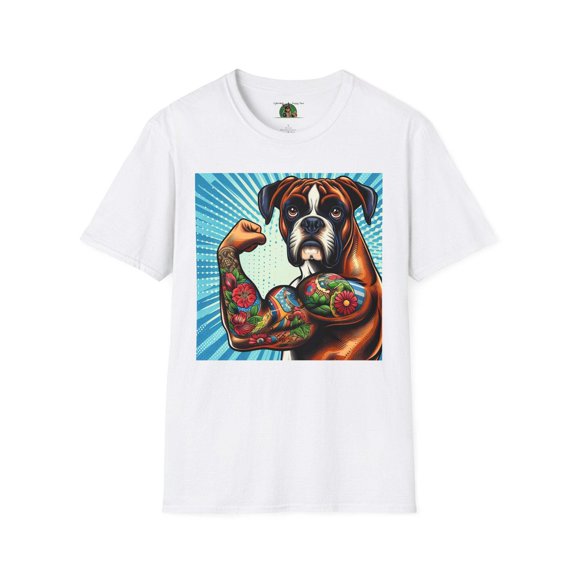 Boxer Tattoos Pop Art Unisex Softstyle T-Shirt