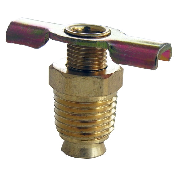 LASCO 17-2231 3/8-Inch Male Pipe Thread External Seat Brass Drain Cock