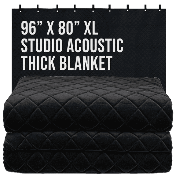 Boxer Tools XL Studio Grommeted Sound Dampening Blanket 80 in. x 96 in. Light Blocker, Moving Blanket, General Indoor/Outdoor Use