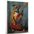 thumbnail image 1 of Boxer Vintage Dog – Artistic Music, Boxer Dog with Bass Guitar Stretched Canvas Size 8x12 Wall Print for Bedroom, Living Room, Office, 1 of 5