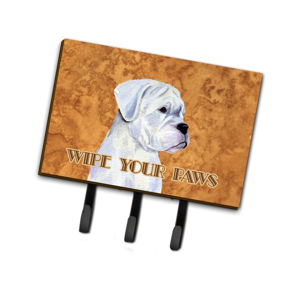 Boxer Wipe Your Paws Leash Holder and Key Holder
