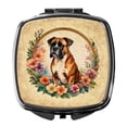 thumbnail image 1 of Boxer and Flowers Compact Mirror 2.75 in x 3 in, 1 of 4