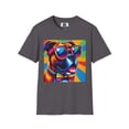thumbnail image 1 of Boxer with Bow Tie Pop Art Unisex Softstyle T-Shirt, 1 of 11