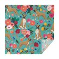 thumbnail image 1 of BoxerDog and Pioneer Flower Square Tablecloth,Waterproof Square Table Cover,Wipeable Spillproof Washable Table Cover for Home Kitchen Party Decor 60"x60"(152x152cm), 1 of 6
