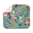 thumbnail image 1 of BoxerDog and Pioneer Flower Dish Drying Mat for Kitchen 1 Pack, Ultra Absorbent Microfiber Dishes Drainer Mats,16"x18", 1 of 6