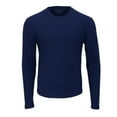 thumbnail image 1 of Boxercraft BM3103 Men's Waffle Knit Long Sleeve Tee-Navy-XL, 1 of 2