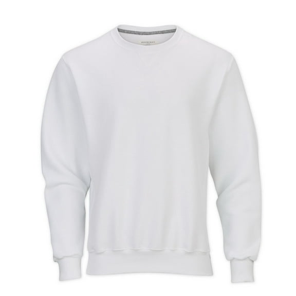 Boxercraft BM5101 Men's Fleece Crew-White-XL
