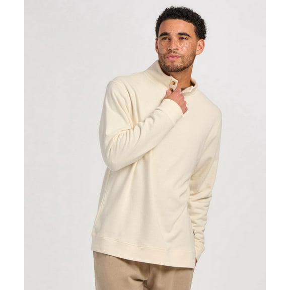 Boxercraft BM5209 Men's French Terry Button Pullover-Natural-XS