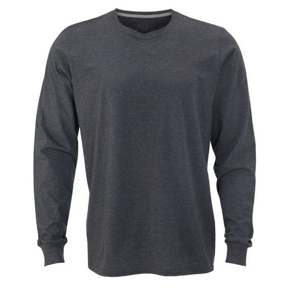 Boxercraft BU3102 Essential Long Sleeve Tee-Charcoal Heather-XL