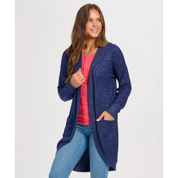 Boxercraft BW1103 Women's Cuddle Cardigan-Navy Heather-XXS