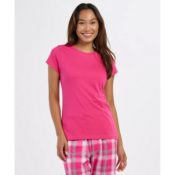 Boxercraft BW2104 Ladies Crewneck Tee-Cosmic Pink-XL