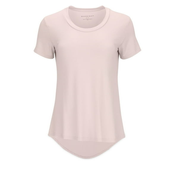 Boxercraft BW2105 Women's Bamboo Scoop Neck Tee-Pink Serenity-M