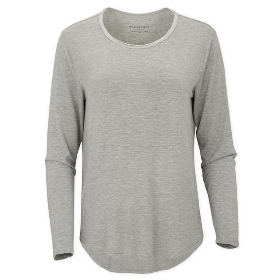 Boxercraft BW3102 Women's Bamboo Long Sleeve Tee-Oxford Heather-L