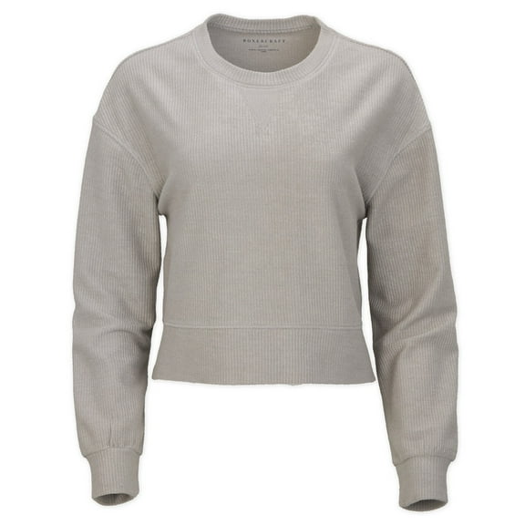 Boxercraft BW5102 Rib Knit Corded Boxy Crew-Oxford-2XL