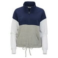 thumbnail image 1 of Boxercraft BW5206 Fleece Colorblock Quarter Zip-Navy-XL, 1 of 2