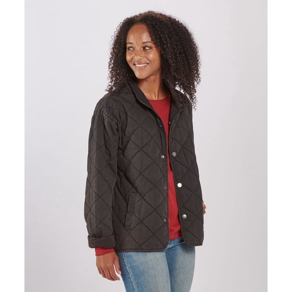 Boxercraft BW8102 Women's Quilted Market Jacket-Black-XL