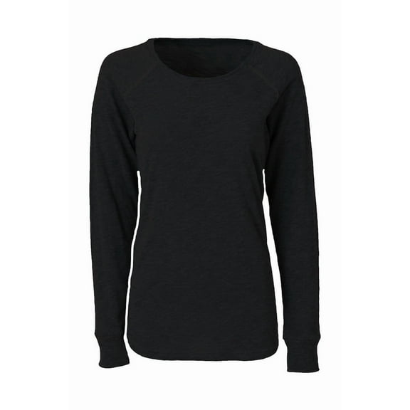 Boxercraft BW3166 Women's Solid Preppy Patch Tee-Black-XS