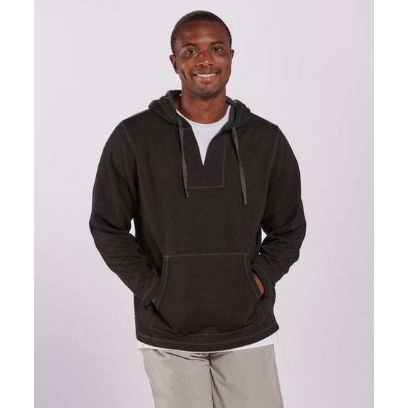 Boxercraft BM5301 Men's Fleece Baja Pullover-Blk Chh Heather-M