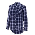 thumbnail image 1 of Boxercraft F50 Ladies Essential Flannel Buttondown-Navy and Silver-XS, 1 of 8