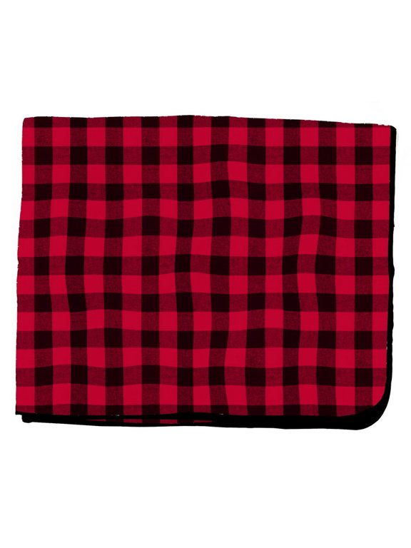 FB250 Flannel and Fleece Blanket-Red/Blk Buff Pl