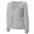 thumbnail image 1 of Boxercraft FZ03 Ladies Fuzzy Fleece Crew-Frosty Grey-S, 1 of 2